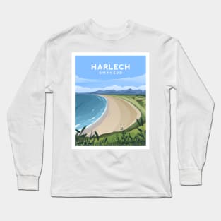 Harlech Beach, Gwynedd North Wales Long Sleeve T-Shirt
